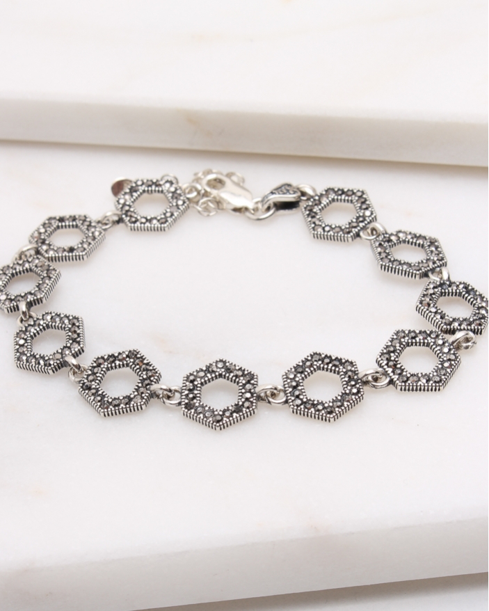 Bratara argint cu marcasite cod 5-48733, gr8.3