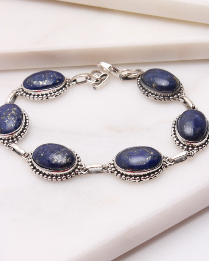 Bratara argint cu lapis lazuli cod 5-48913, gr21.6