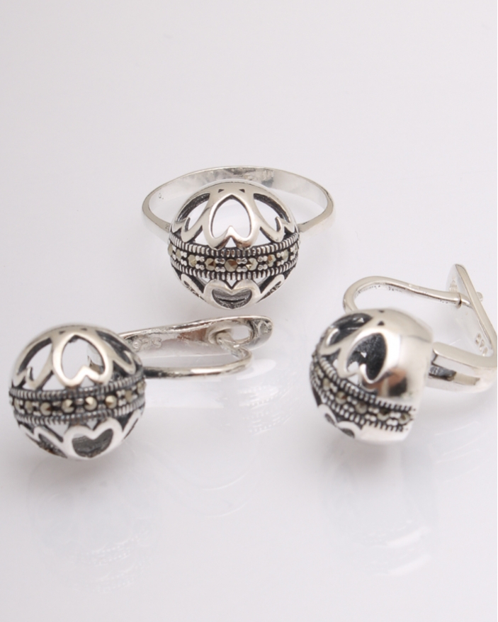 Set argint marcasite cod 3-20460, gr10