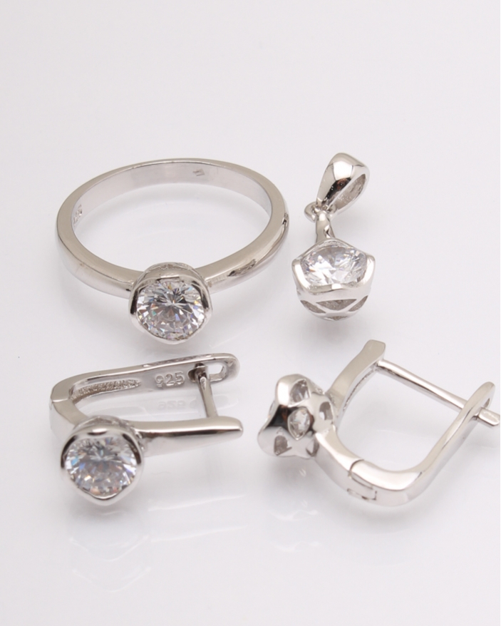 Set argint cubic zirconia cod 3-20876, gr7.7