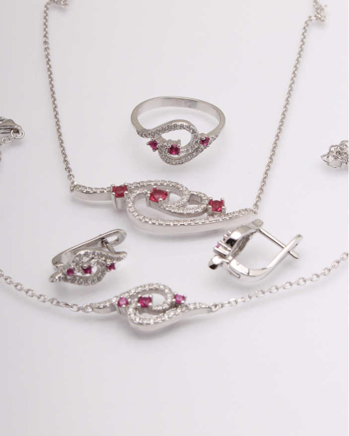 Set argint cubic zirconia cod 3-20881, gr14.4