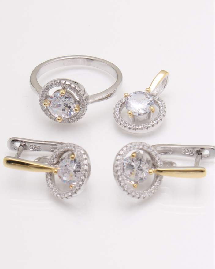 Set argint pietre cubic zirconia cod 3-24025, gr9.3