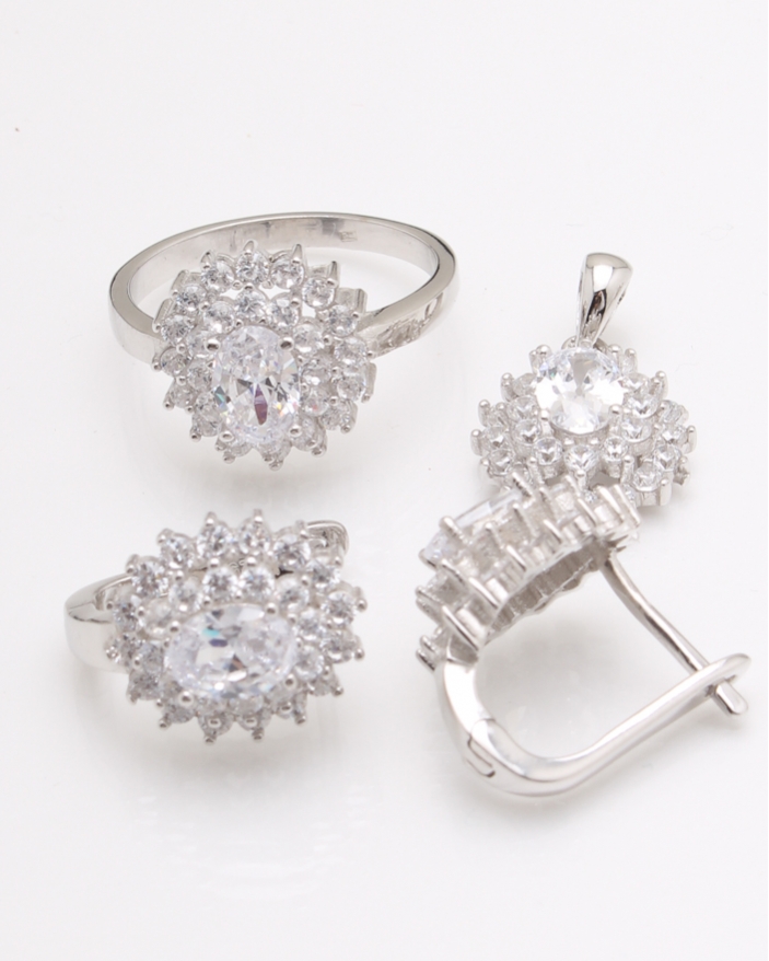 Set argint pietre cubic zirconia cod 3-24068, gr12.3