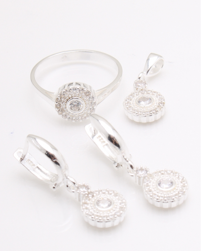 Set argint pietre cubic zirconia cod 3-24946, gr7