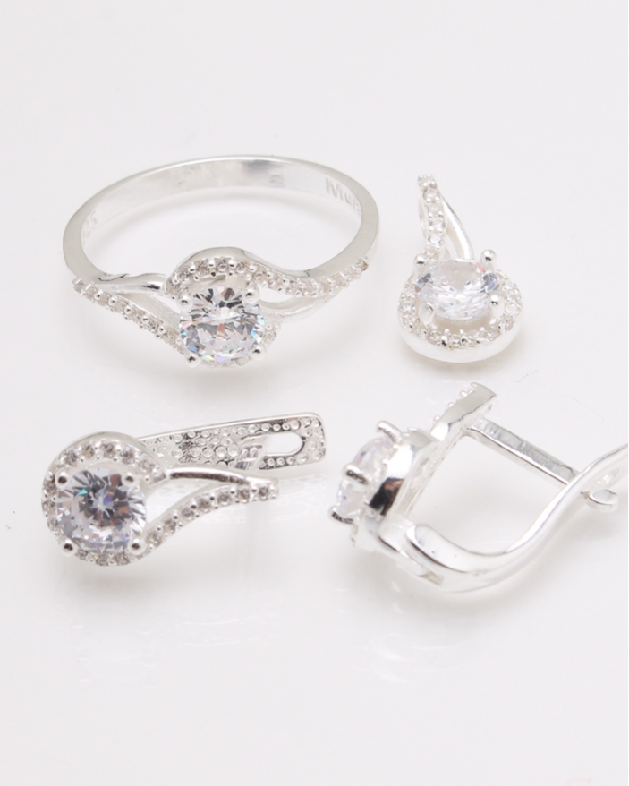 Set argint pietre cubic zirconia cod 3-24951, gr6.6