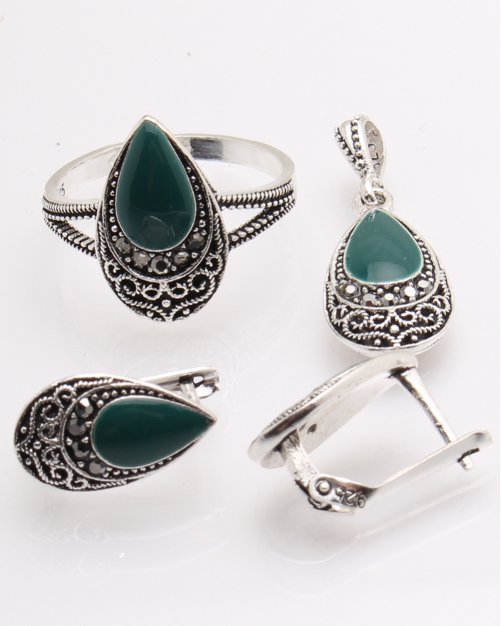 Set argint cu marcasite cod 3-26323, gr7.7