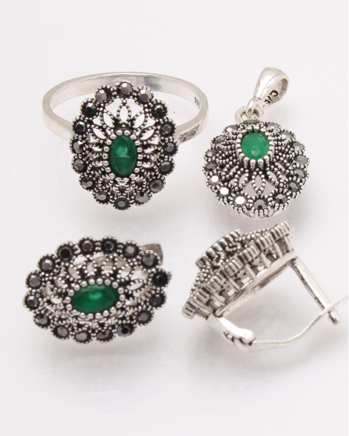 Set argint cu marcasite cod 3-28306, gr8.2