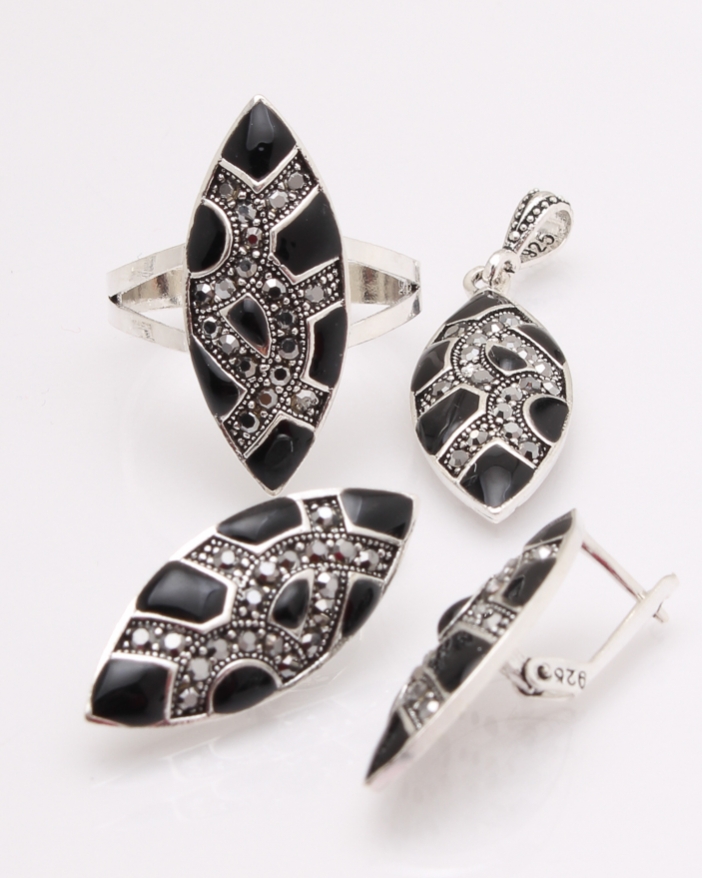 Set argint cu marcasite cod 3-29582, gr10.4