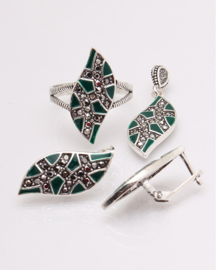 Set argint cu marcasite cod 3-29613, gr9.1