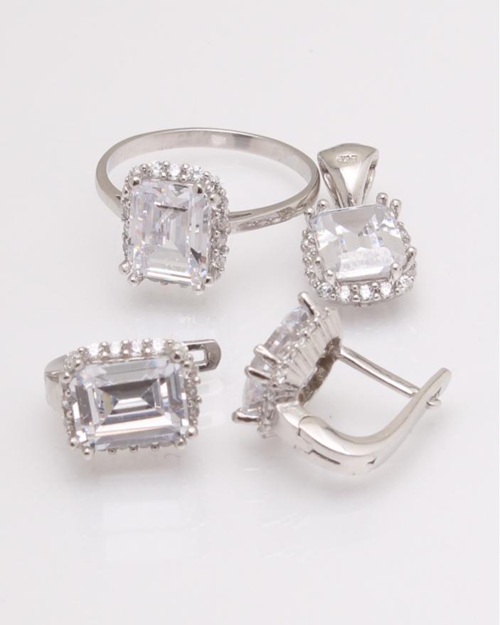 Set argint si cubic zirconia cod 3-30311, gr9.3