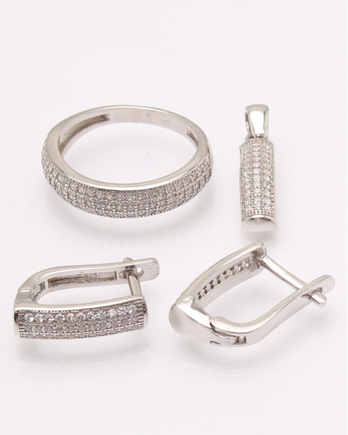 Set argint si cubic zirconia cod 3-31328, gr6.6