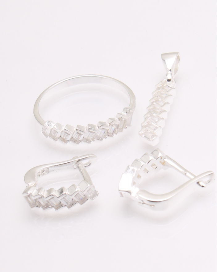 Set argint si cubic zirconia cod 3-32223, gr6.4