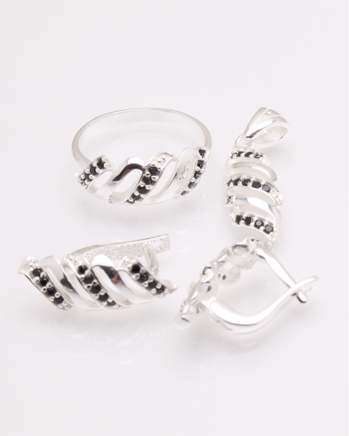 Set argint si cubic zirconia cod 3-32255, gr7.7