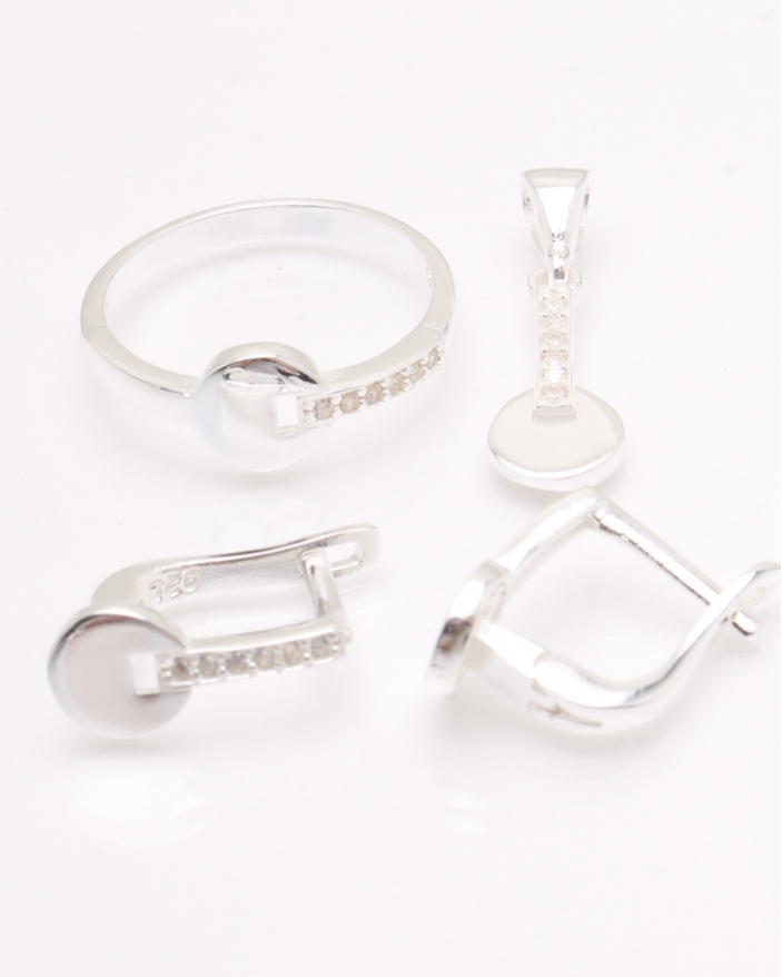 Set argint si cubic zirconia cod 3-33618, gr5.9