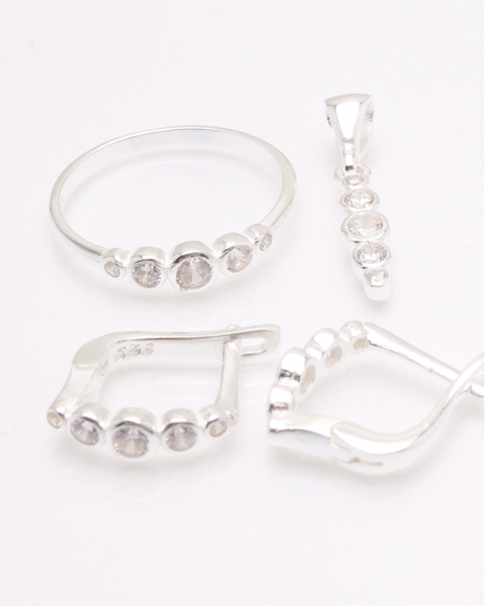 Set argint si cubic zirconia cod 3-33619, gr4.8