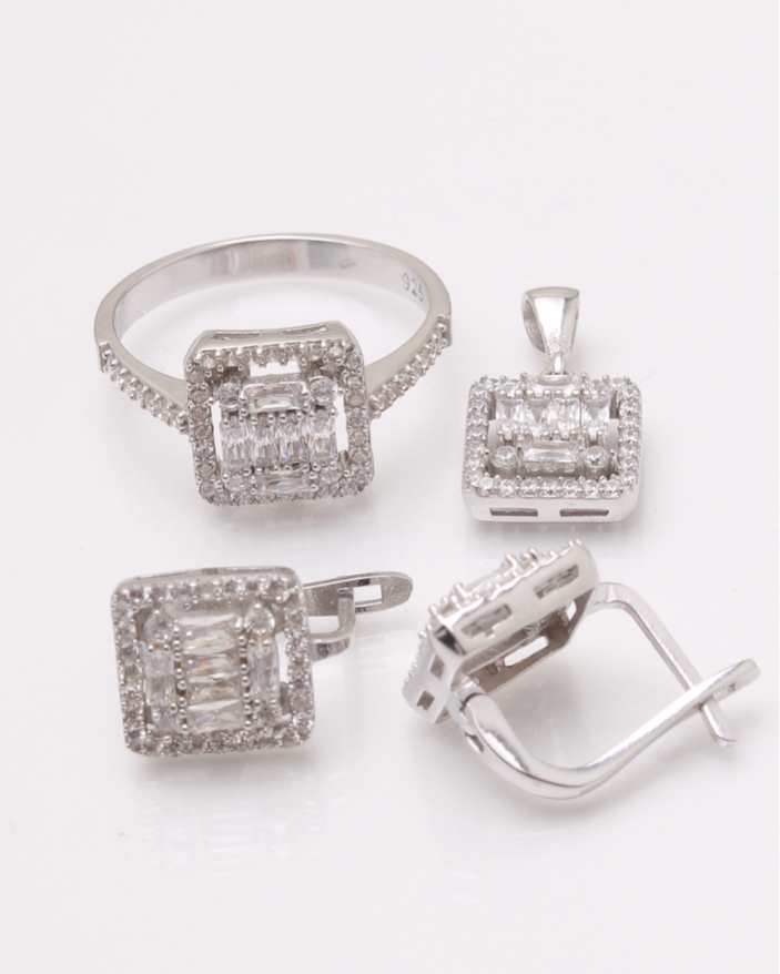 Set argint si cubic zirconia cod 3-33631, gr6.7