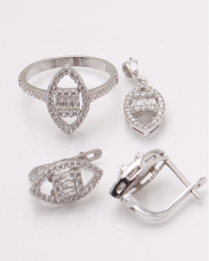 Set argint si cubic zirconia cod 3-33633, gr5.6