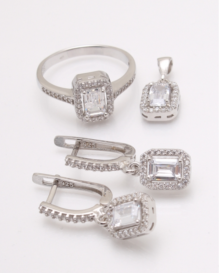 Set argint si cubic zirconia cod 3-33635, gr6.7