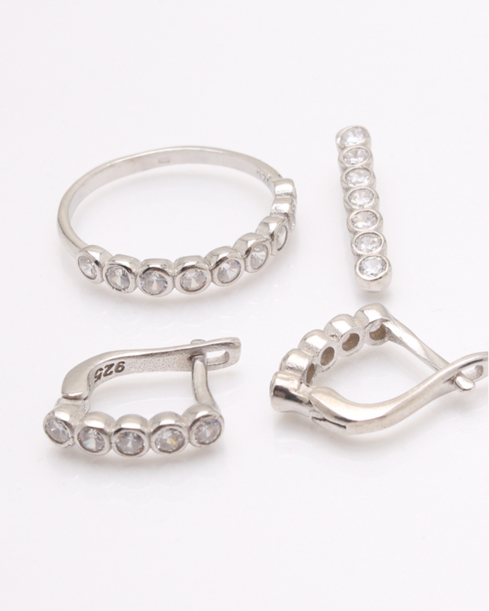 Set argint si cubic zirconia cod 3-33636, gr5.1