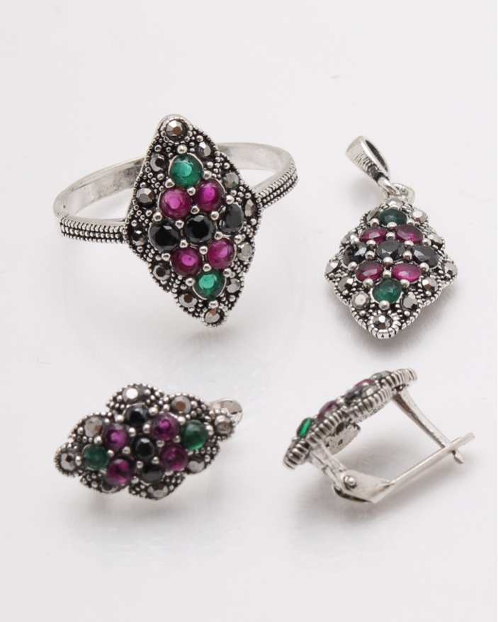 Set argint cu marcasite cod 3-34369, gr7.2