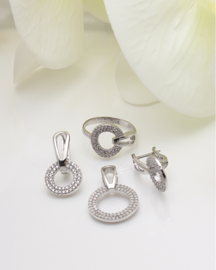 Set argint si cubic zirconia cod 3-35247, gr8.7