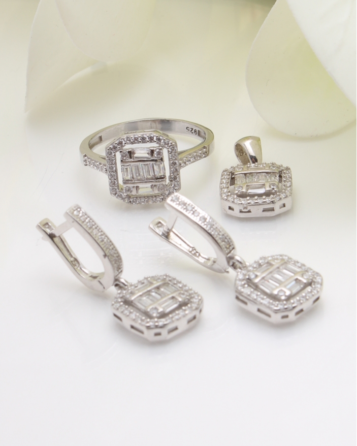 Set argint si cubic zirconia cod 3-35801, gr8