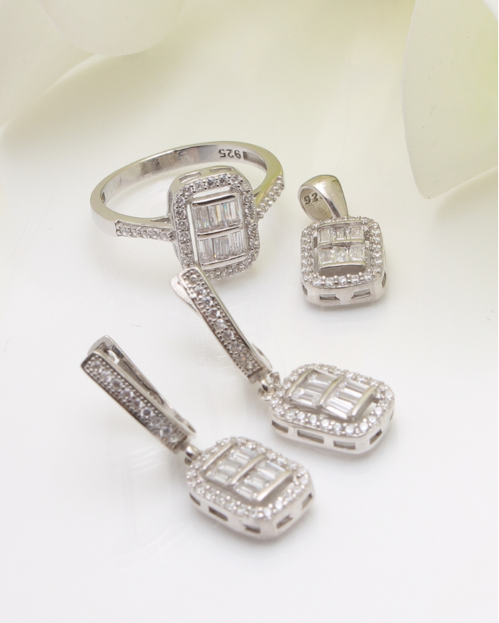 Set argint si cubic zirconia cod 3-35805, gr7.2