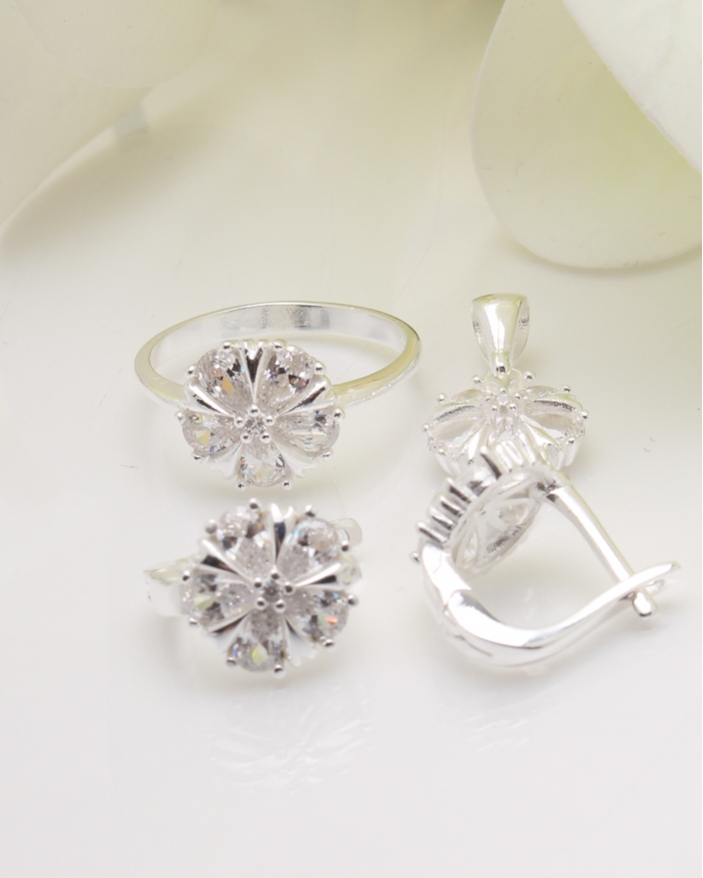 Set argint si cubic zirconia cod 3-35837, gr8.3