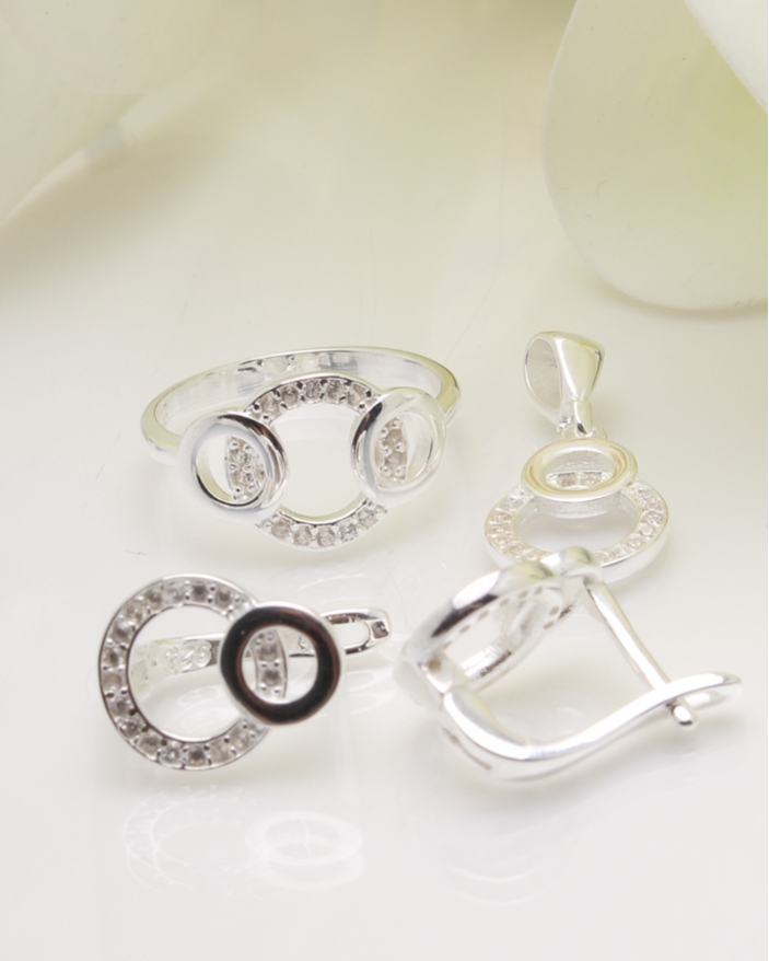 Set argint si cubic zirconia cod 3-35839, gr6.1