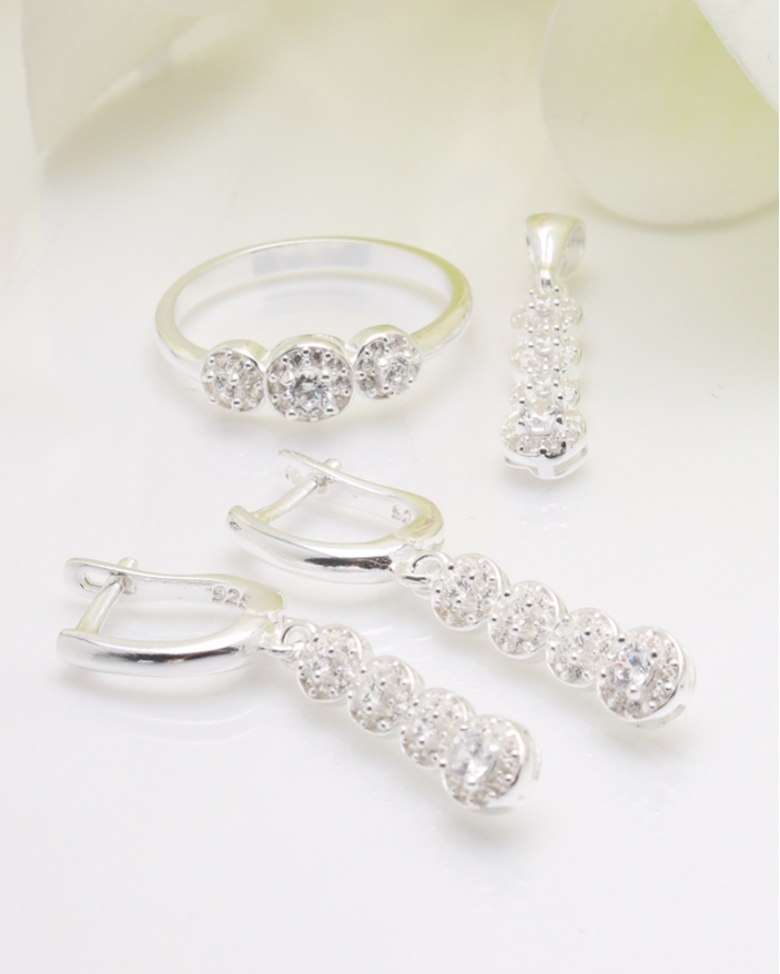 Set argint si cubic zirconia cod 3-35846, gr8.4