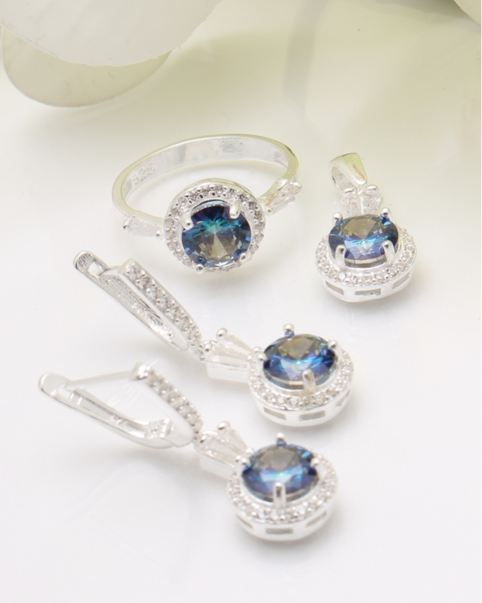 Set argint si cubic zirconia cod 3-37469, gr10.1