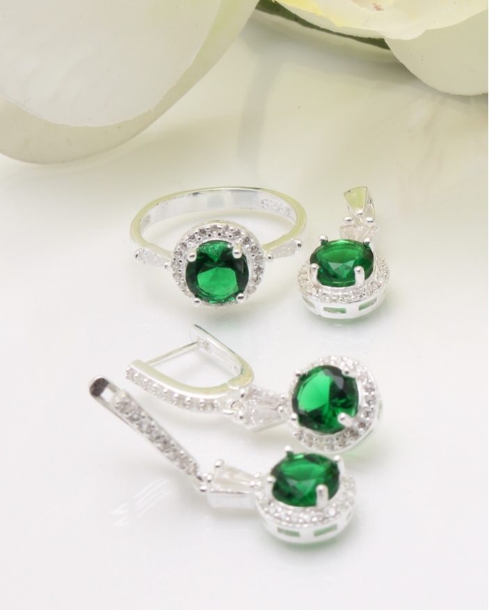 Set argint si cubic zirconia cod 3-37497, gr9.4