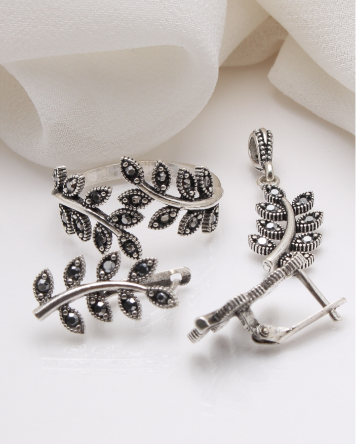 Set argint cu marcasite cod 3-39003, gr6.6