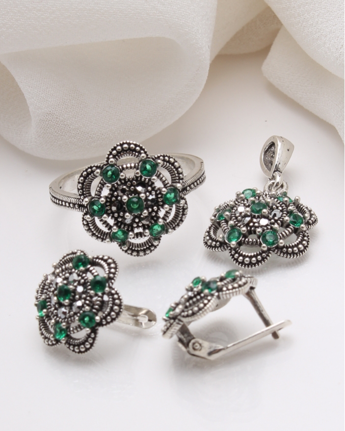 Set argint cu marcasite cod 3-39022, gr7.6