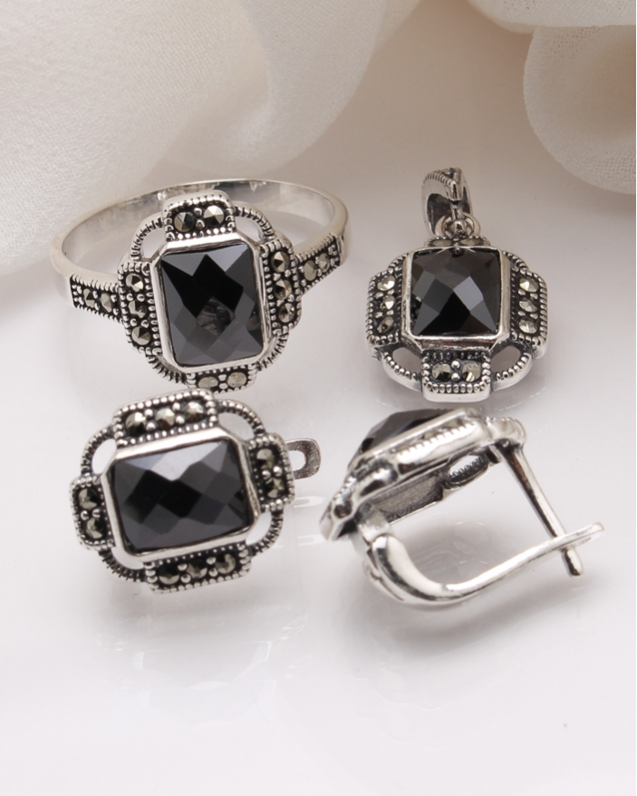 Set argint cu marcasite cod 3-39876, gr11.4