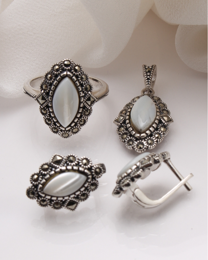 Set argint cu marcasite cod 3-39877, gr11.7