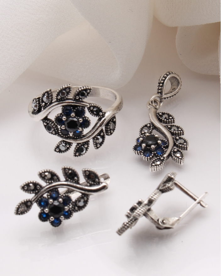 Set argint cu marcasite cod 3-39942, gr7.7