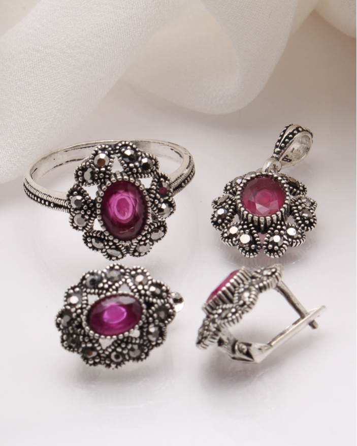 Set argint cu marcasite cod 3-39946, gr7.9