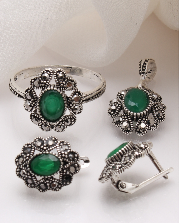 Set argint cu marcasite cod 3-39948, gr7.7