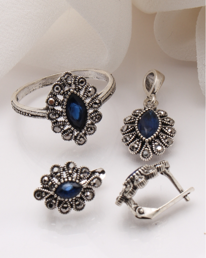 Set argint cu marcasite cod 3-39955, gr6.9