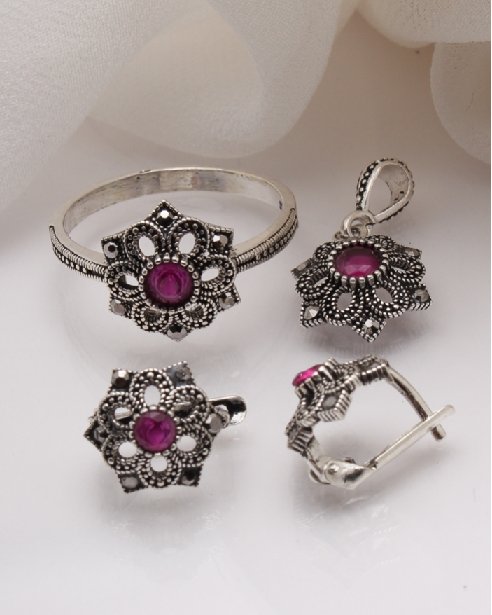 Set argint cu marcasite cod 3-39962, gr6.4