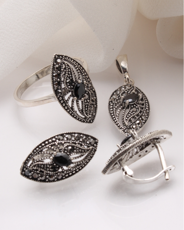 Set argint cu marcasite cod 3-39976, gr7.6