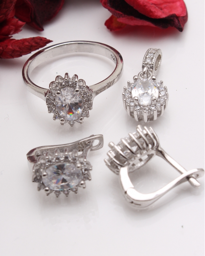 Set argint si cubic zirconia cod 3-41413, gr7.3