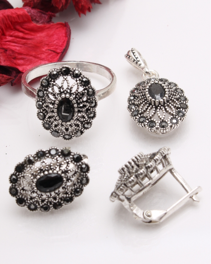 Set argint cu marcasite cod 3-41421, gr8