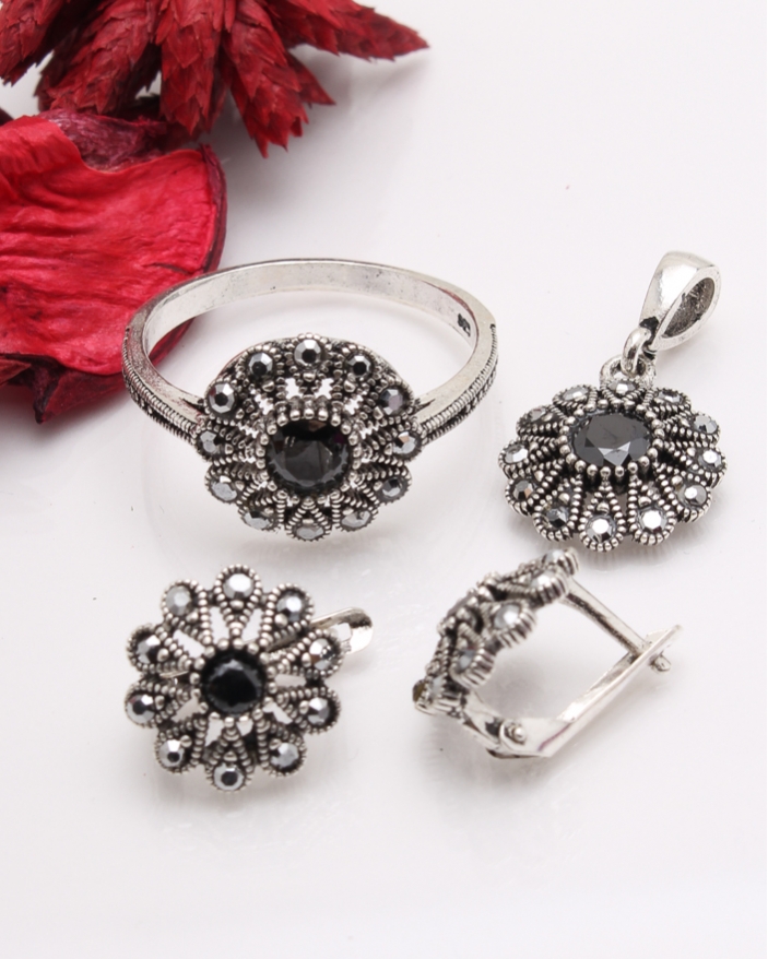 Set argint cu marcasite cod 3-41423, gr6.6