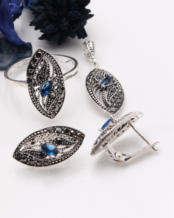 Set argint cu marcasite cod 3-41434, gr7.1