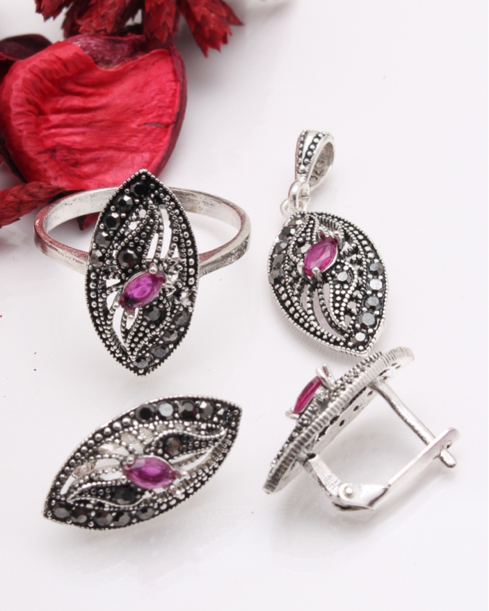 Set argint cu marcasite cod 3-41435, gr6.9