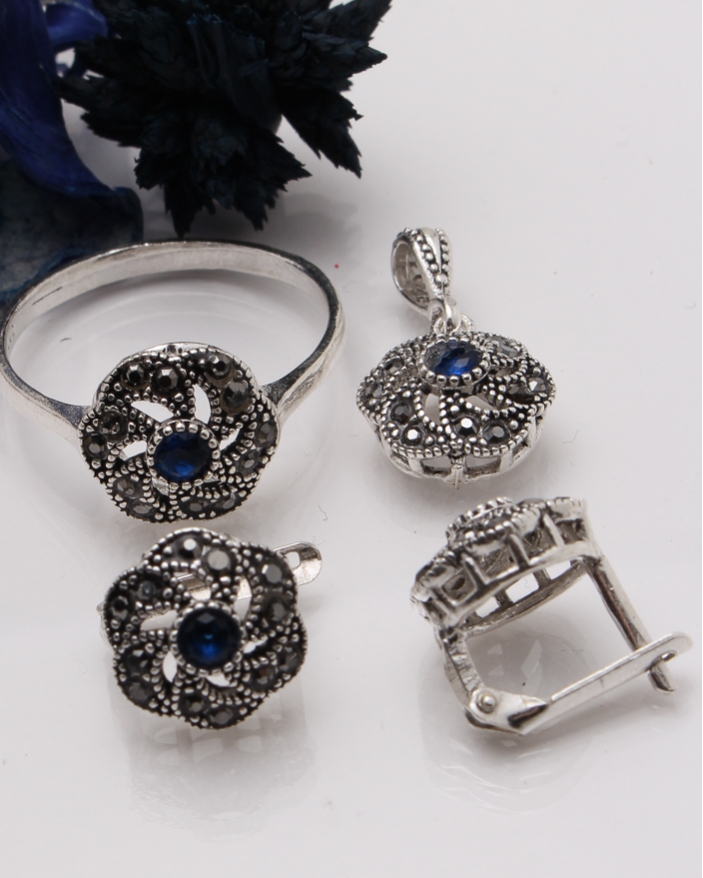 Set argint cu marcasite cod 3-41437, gr7.2