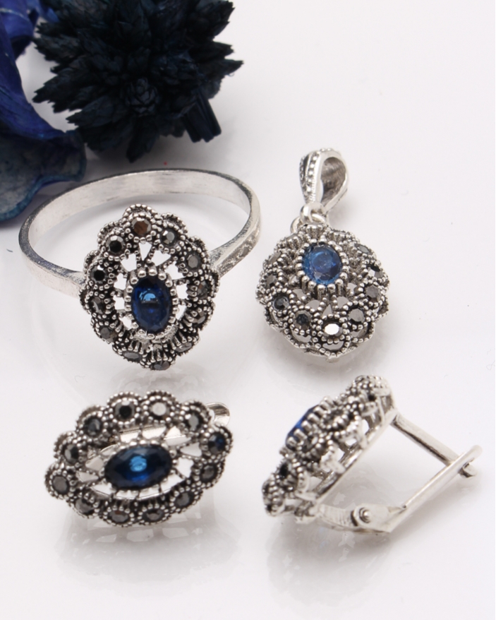 Set argint cu marcasite cod 3-41453, gr7.1