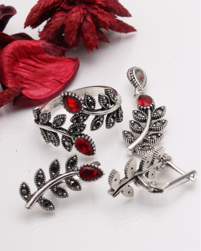 Set argint cu marcasite cod 3-41459, gr7.6